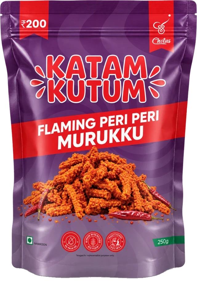 Flaming Peri Peri flavoured murukku pack